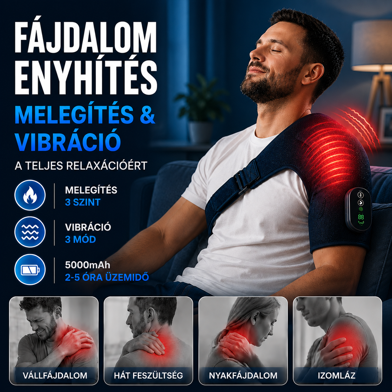 VállRelax Pro – Intelligens Terápiás Vállöv